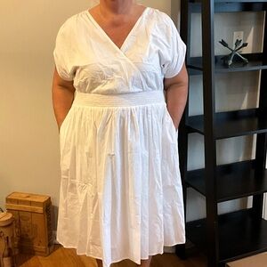 Lane Bryant White Midi Dress